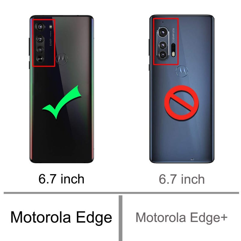 Osophter غطاء Osophter لهاتف Moto Edge 5G مع واقي شاشة امتصاص الصدمات مرن من TPU مطاطي واقي للهاتف المحمول لهاتف Motorola Moto Edge 5G (أسود) - Image 2